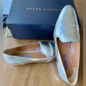Ralph Lauren Quincy Flats in silver